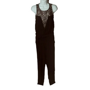 Naf Naf  Pantsuit/Playsuit/Jumpsuit Lace Black Tan 8